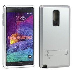 Samsung Galaxy Note 4 Strong Armor Hybrid with Stand (Silver)